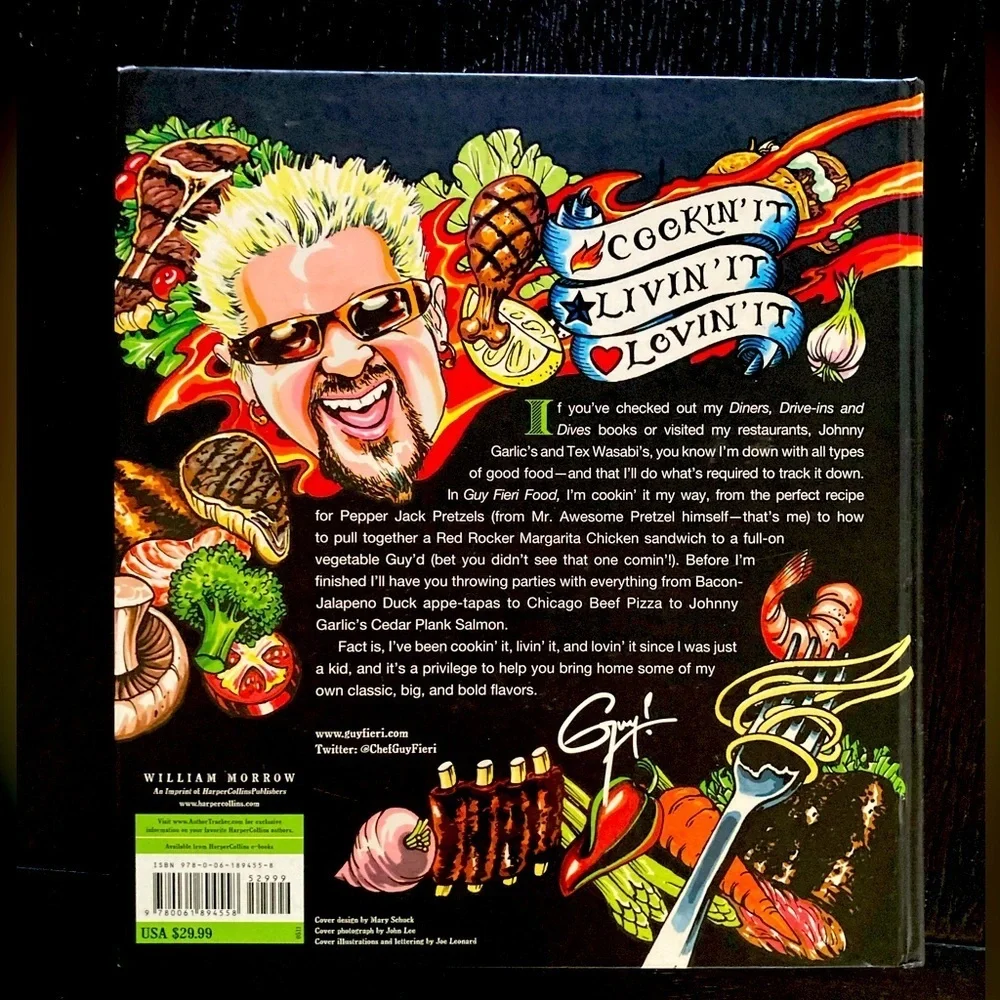 Guy Fieri cookbook- Cookin’it, Livin’it, Lovin’ it
